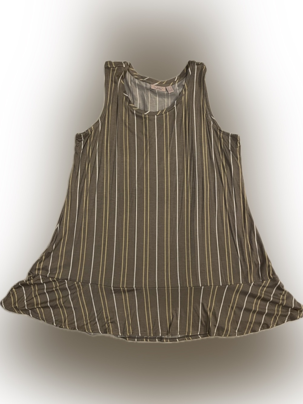 Olive Stripe Tank NWOT